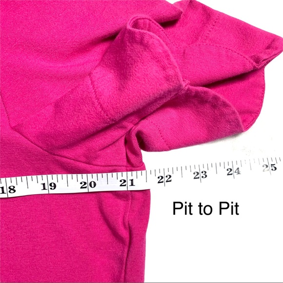 Pappagallo • Solid Pink Scallop Sleeve T-Shirt L - Picture 12 of 15